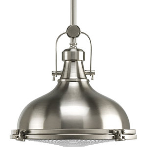 PP518809 Fresnel Lens Down Light Pendant Light - Brushed Nickel