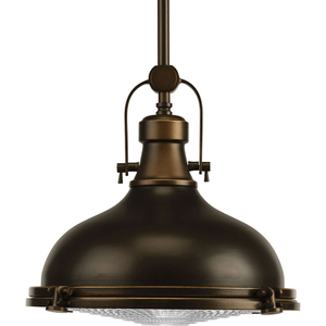 PP518810830K9 Fresnel Lens Down Light Pendant Light - Oil Rubbed Bronze