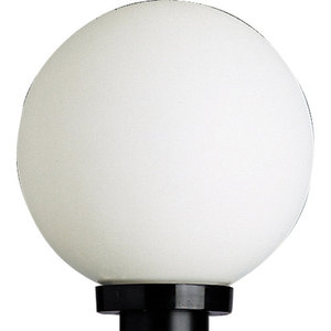 PP547860 White Acrylic Globes Post Light Post Lights - Black