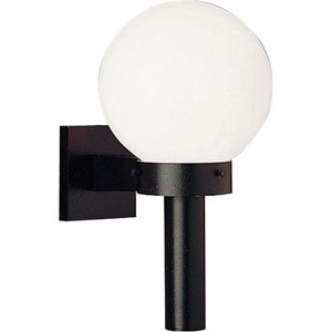 PP562660 White Acrylic Globes Entrance Outdoor Wall Light - Black