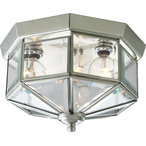 PP578809 Beveled Glass Flush Mount Ceiling Light - Brushed Nickel PP578809 Beveled Glass Flush Mount Ceiling Light - Brushed Nickel