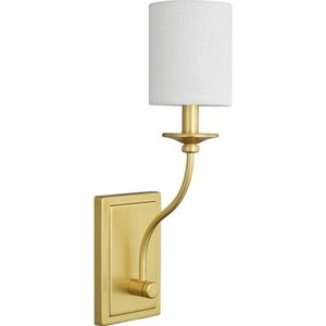 PP710018012 Bonita 1 Bulb Wall Sconce - Satin Brass