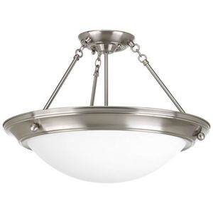 PP732809WB Eclipse Semi Flush Mount Ceiling Light - Brushed Nickel