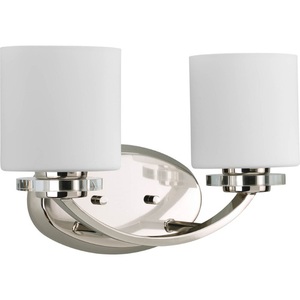 PP2013104 Nisse 2 Bulb Bathroom Lighting - Polished Nickel