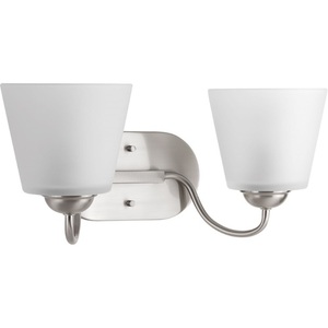 PP212809 Arden 2 Bulb Bathroom Lighting - Brushed Nickel PP212809 Arden 2 Bulb Bathroom Lighting - Brushed Nickel