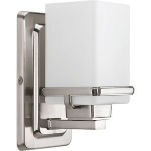 PP219309 Metric 1 Bulb Wall Sconce - Brushed Nickel