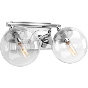 PP285415 Mod 2 Bulb Bathroom Lighting - Polished Chrome