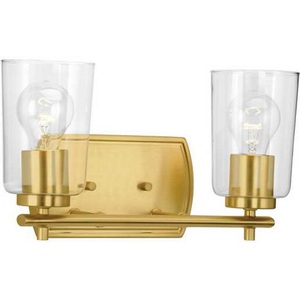 PP300155012 Adley 2 Bulb Bathroom Lighting - Satin Brass