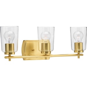 PP300156012 Adley 3 Bulb Bathroom Lighting - Satin Brass