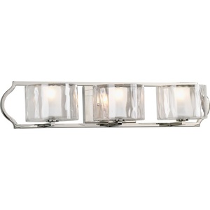 PP3077104WB Caress 3 Bulb Bathroom Lighting - Polished Nickel