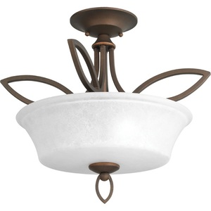 PP3674102 Monogram Semi Flush Mount Ceiling Light - Roasted Java