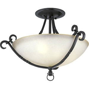 PP383980 Santiago Semi Flush Mount Ceiling Light - Forged Black