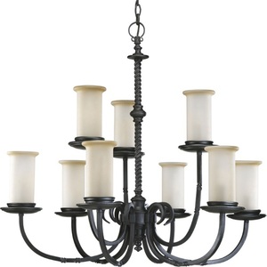 PP417980 Santiago Mid Sized Chandelier Chandelier - Forged Black