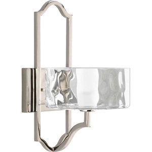 PP7046104WB Caress 1 Bulb Wall Sconce - Polished Nickel