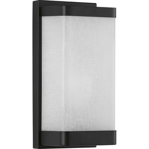 PP710072031 Linen Glass Sconce 1 Bulb Wall Sconce - Black PP710072031 Linen Glass Sconce 1 Bulb Wall Sconce - Black