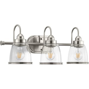 PP300180009 Saluda 3 Bulb Bathroom Lighting - Brushed Nickel PP300180009 Saluda 3 Bulb Bathroom Lighting - Brushed Nickel
