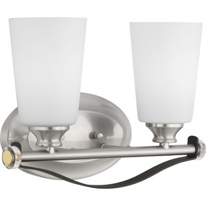 PP300141009 Nealy 2 Bulb Bathroom Lighting - Brushed Nickel