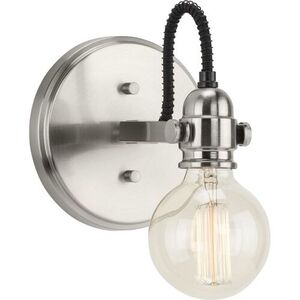 PP300189009 Axle 1 Bulb Wall Sconce - Brushed Nickel PP300189009 Axle 1 Bulb Wall Sconce - Brushed Nickel