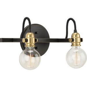 PP300190020 Axle 2 Bulb Bathroom Lighting - Antique Bronze