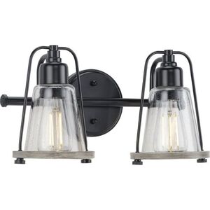 PP300296031 Conway 2 Bulb Bathroom Lighting - Matte Black PP300296031 Conway 2 Bulb Bathroom Lighting - Matte Black