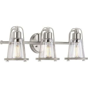 PP300297009 Conway 3 Bulb Bathroom Lighting - Brushed Nickel PP300297009 Conway 3 Bulb Bathroom Lighting - Brushed Nickel