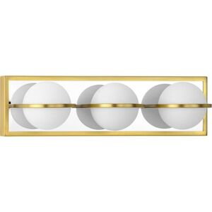 PP30031201230 Pearl LED 3 Bulb Bathroom Lighting - Satin Brass PP30031201230 Pearl LED 3 Bulb Bathroom Lighting - Satin Brass