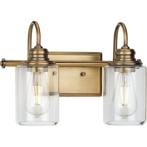 PP300321163 Aiken 2 Bulb Bathroom Lighting - Vintage Brass