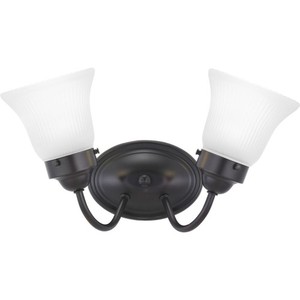 PP328820ET Fluted Glass 2 Bulb Bathroom Lighting - Antique Bronze PP328820ET Fluted Glass 2 Bulb Bathroom Lighting - Antique Bronze