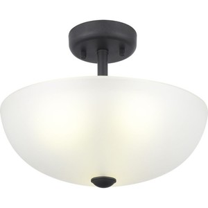 PP350133143 Glass Domes Semi Flush Mount Ceiling Light - Graphite