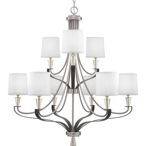 PP400142009 Nealy Large Foyer Chandelier Chandelier - Brushed Nickel