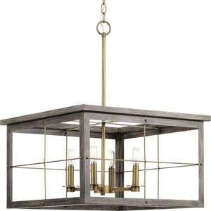 PP400253175 Hedgerow Mid Sized Chandelier Chandelier - Distressed Brass