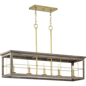 PP400254175 Hedgerow Linear Pendant Pendant Light - Distressed Brass PP400254175 Hedgerow Linear Pendant Pendant Light - Distressed Brass