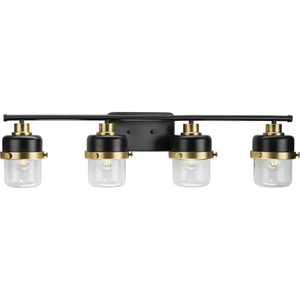 PP30042531M Beckner 4 or More Bulb Bathroom Lighting - Matte Black