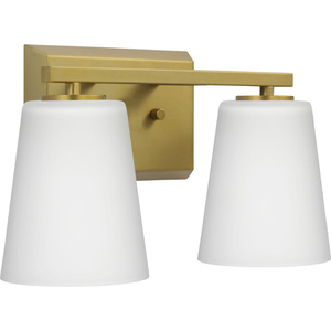 PP300462191 Vertex 2 Bulb Bathroom Lighting - Brushed Gold