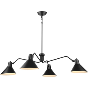 PP40031031M Trimble Large Foyer Chandelier Chandelier - Matte Black