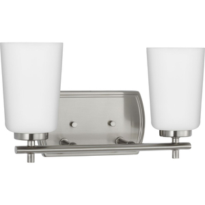 PP300466009 Adley 2 Bulb Bathroom Lighting - Brushed Nickel