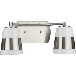 PP300443009 Haven 2 Bulb Bathroom Lighting - Brushed Nickel