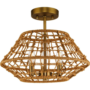 PP350246163 Laila Semi Flush Mount Ceiling Light - Vintage Brass