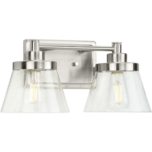 PP300349009 Hinton 2 Bulb Bathroom Lighting - Brushed Nickel