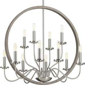 PP400083009 Fontayne Mid Sized Chandelier Chandelier - Brushed Nickel