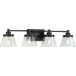PP30035131M Hinton 4 or More Bulb Bathroom Lighting - Matte Black