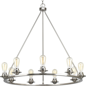 PP400016009 Debut Mid Sized Chandelier Chandelier - Brushed Nickel PP400016009 Debut Mid Sized Chandelier Chandelier - Brushed Nickel