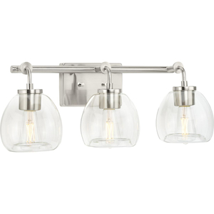 PP300347009 Caisson 3 Bulb Bathroom Lighting - Brushed Nickel