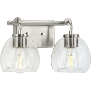 PP300346009 Caisson 2 Bulb Bathroom Lighting - Brushed Nickel