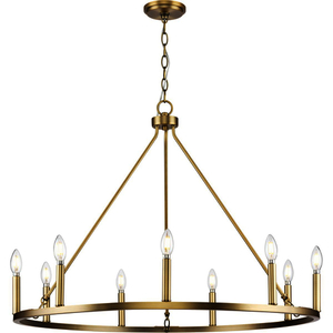 PP400314163 Gilliam Large Foyer Chandelier Chandelier - Vintage Brass