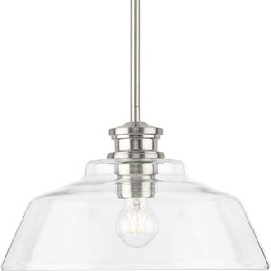 PP500381009 Singleton Down Light Pendant Light - Brushed Nickel