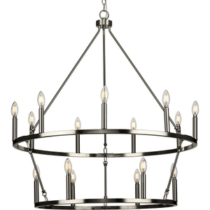 PP400315009 Gilliam Large Foyer Chandelier Chandelier - Brushed Nickel PP400315009 Gilliam Large Foyer Chandelier Chandelier - Brushed Nickel