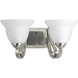 PP288209 Torino 2 Bulb Bathroom Lighting - Brushed Nickel PP288209 Torino 2 Bulb Bathroom Lighting - Brushed Nickel