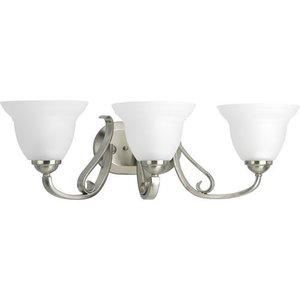 PP288309 Torino 3 Bulb Bathroom Lighting - Brushed Nickel PP288309 Torino 3 Bulb Bathroom Lighting - Brushed Nickel