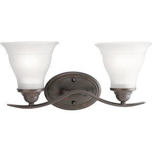 PP319120 Trinity 2 Bulb Bathroom Lighting - Antique Bronze